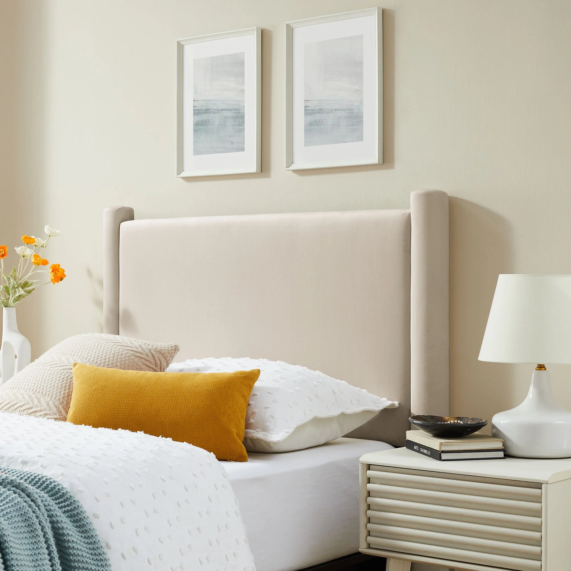 Rael Performance Velvet  Headboard - Image 2