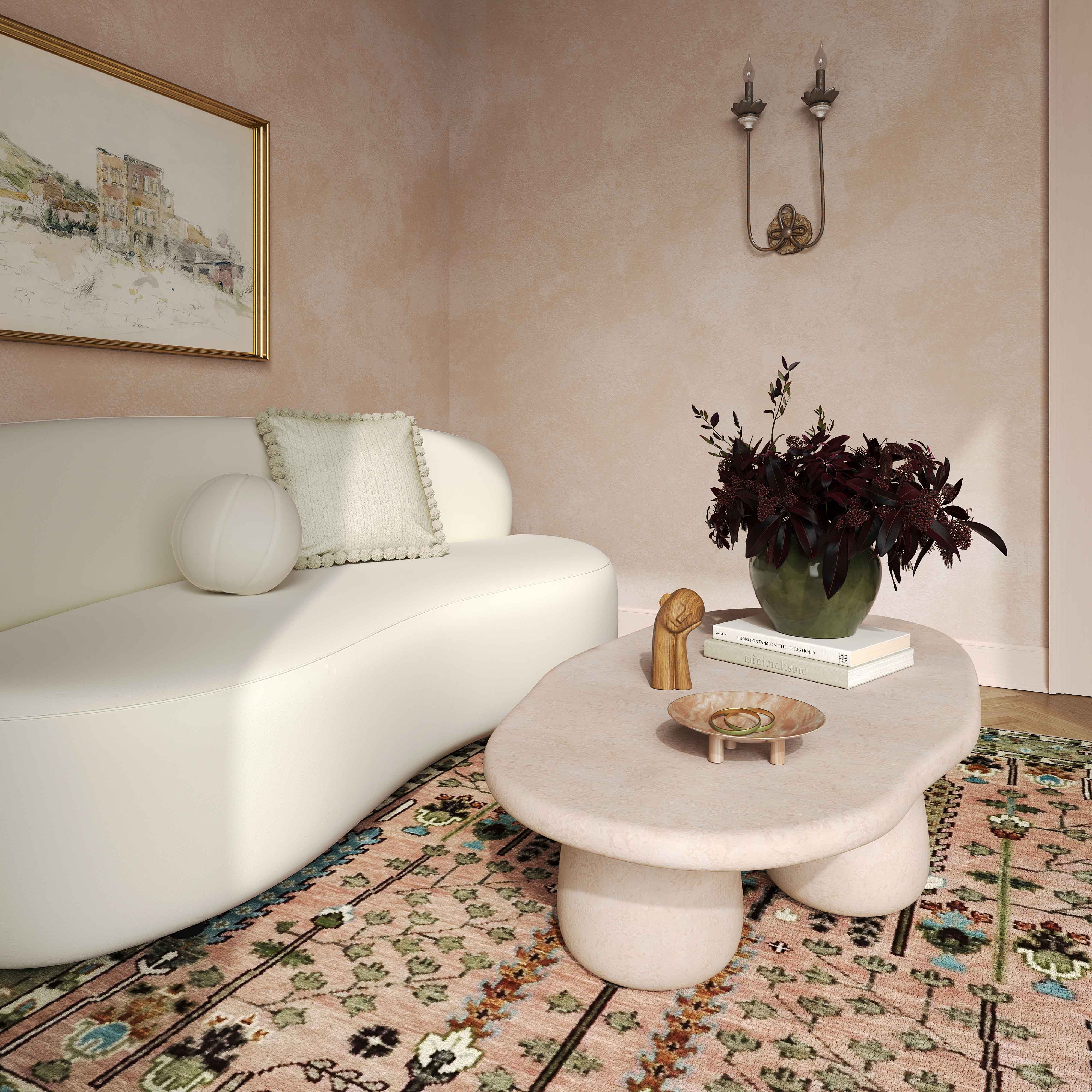 Rahul 59" Cream Coffee Table - Image 2