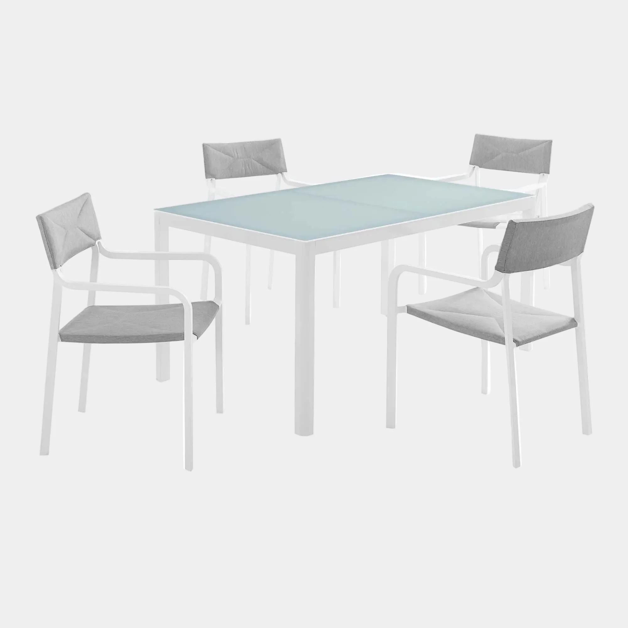Raleigh 5 Piece Outdoor Patio Aluminum Dining Set - Image 13