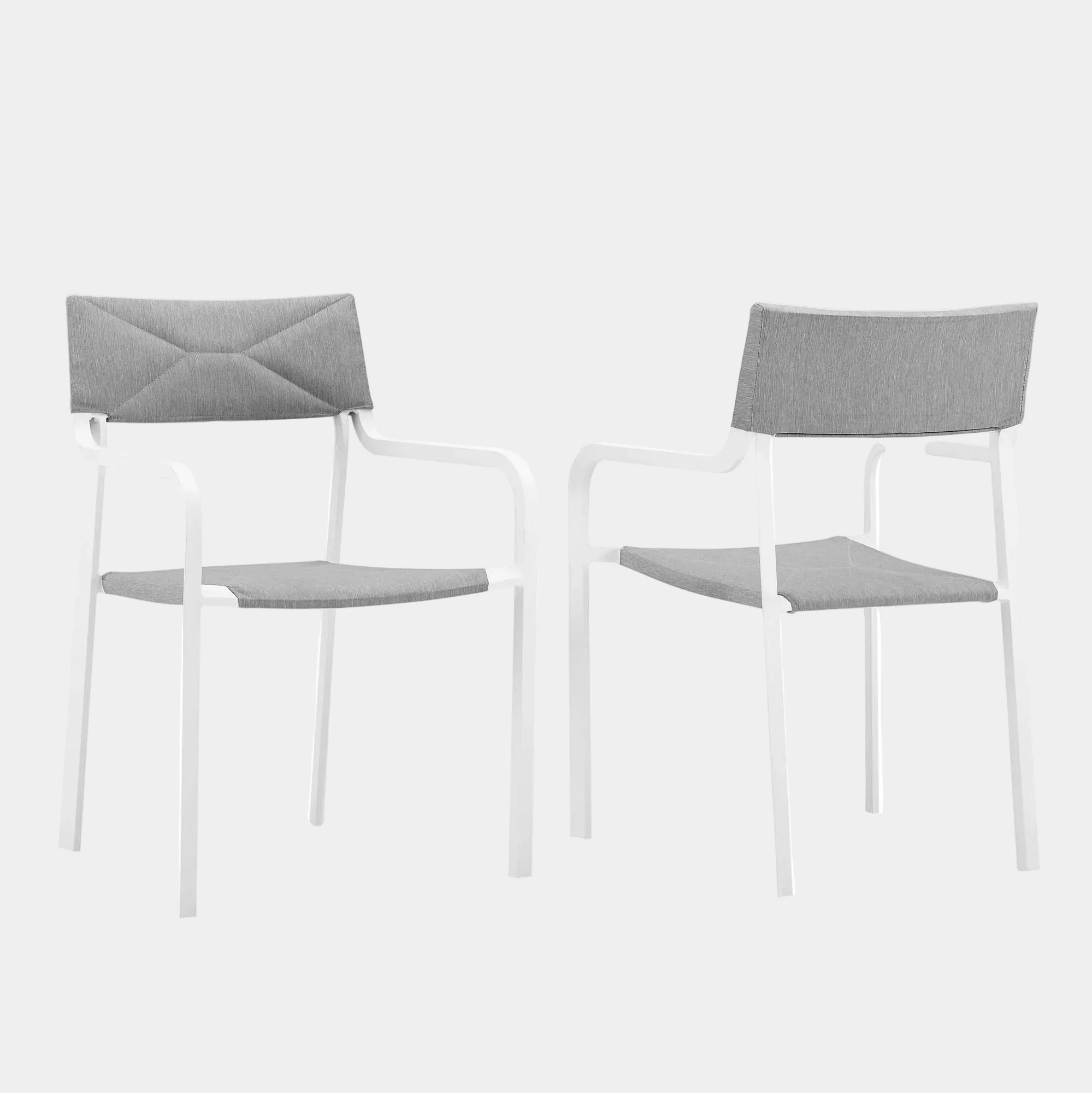 Raleigh Outdoor Patio Aluminum Armchair Set of 2 - Image 9