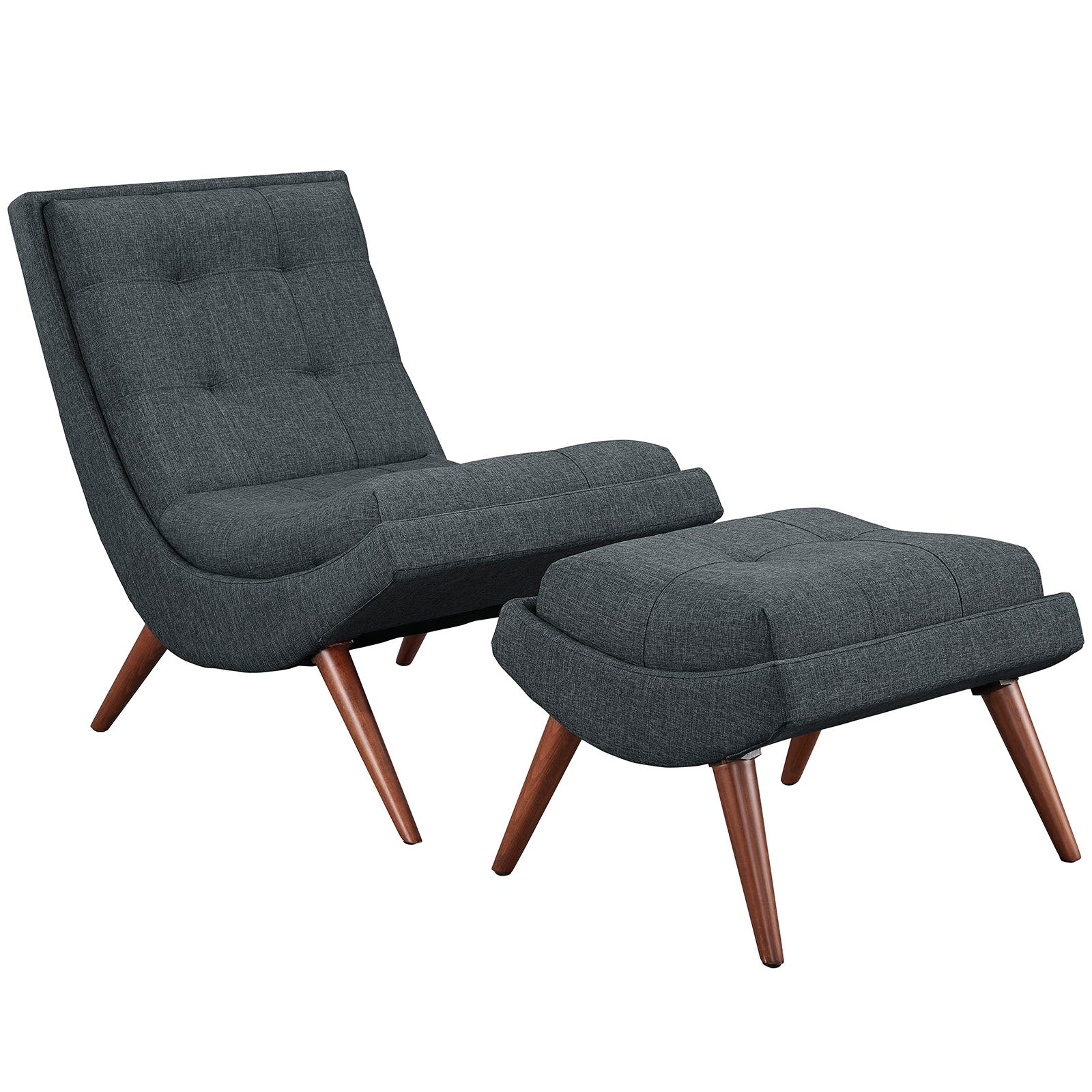 Ramp Upholstered Fabric Lounge Chair Set - Image 5