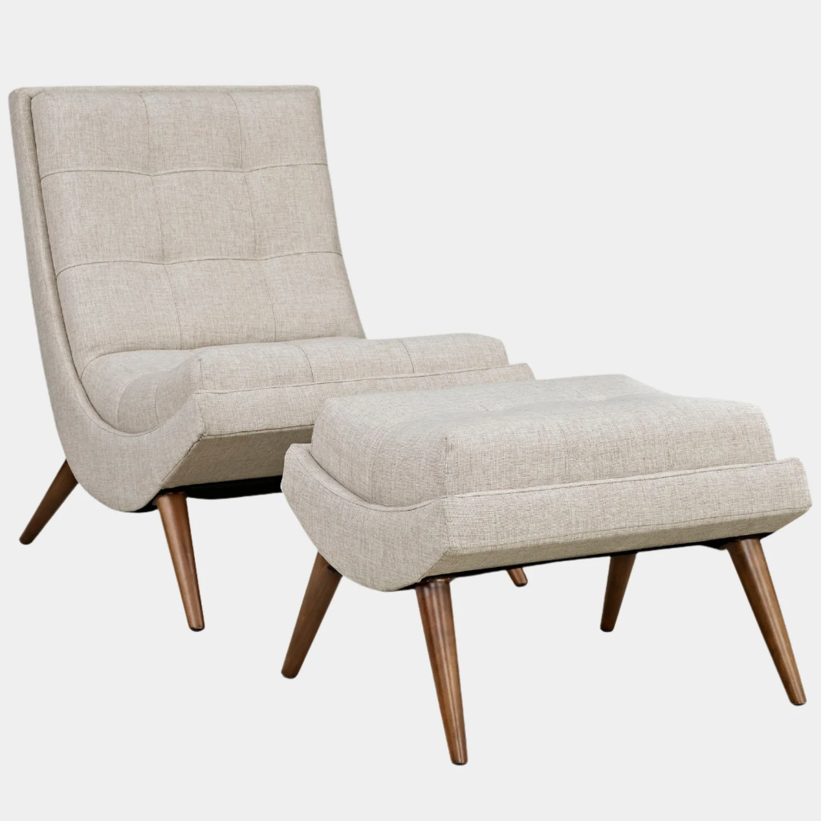 Ramp Upholstered Fabric Lounge Chair Set - Image 9