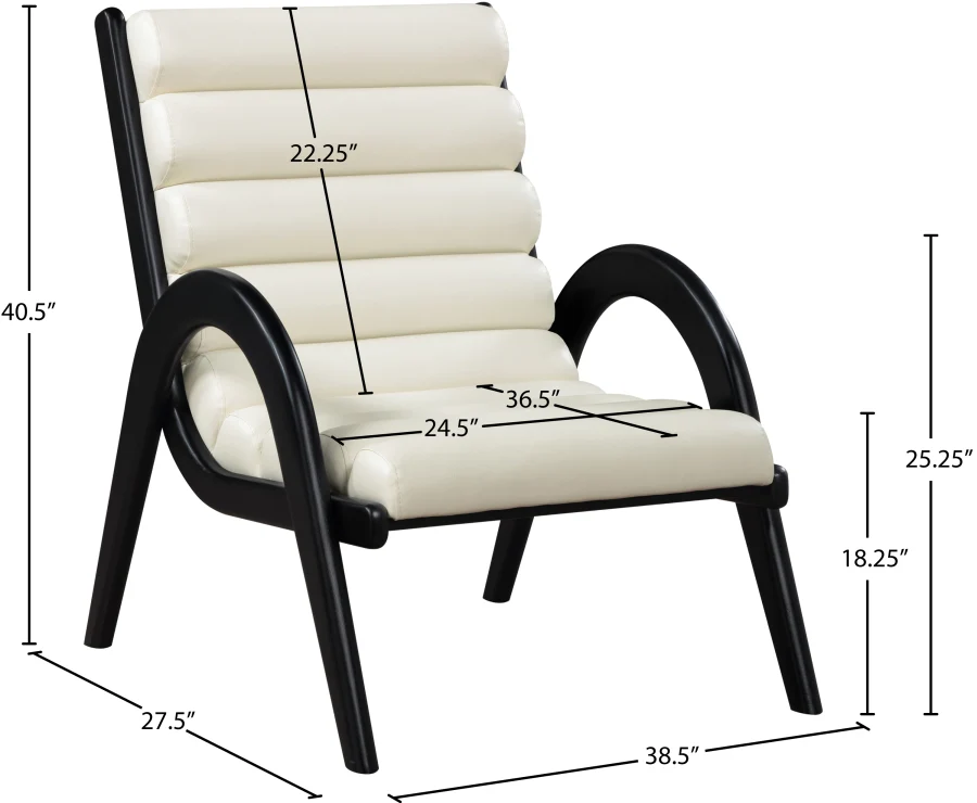 Randal Vegan Leather Upholstered Accent Chair - Image 17