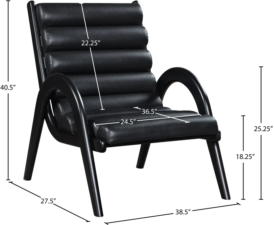 Randal Vegan Leather Upholstered Accent Chair - Image 8