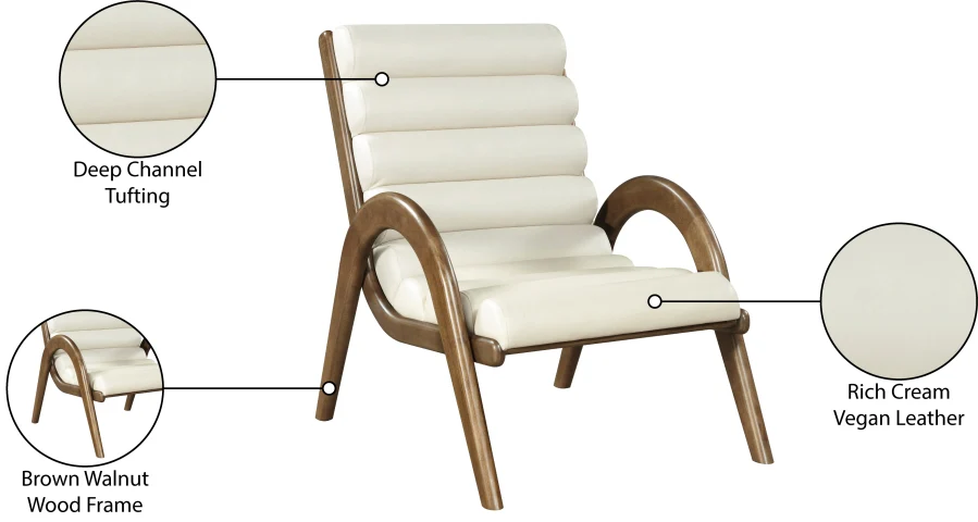 Randal Vegan Leather Upholstered Accent Chair - Image 11