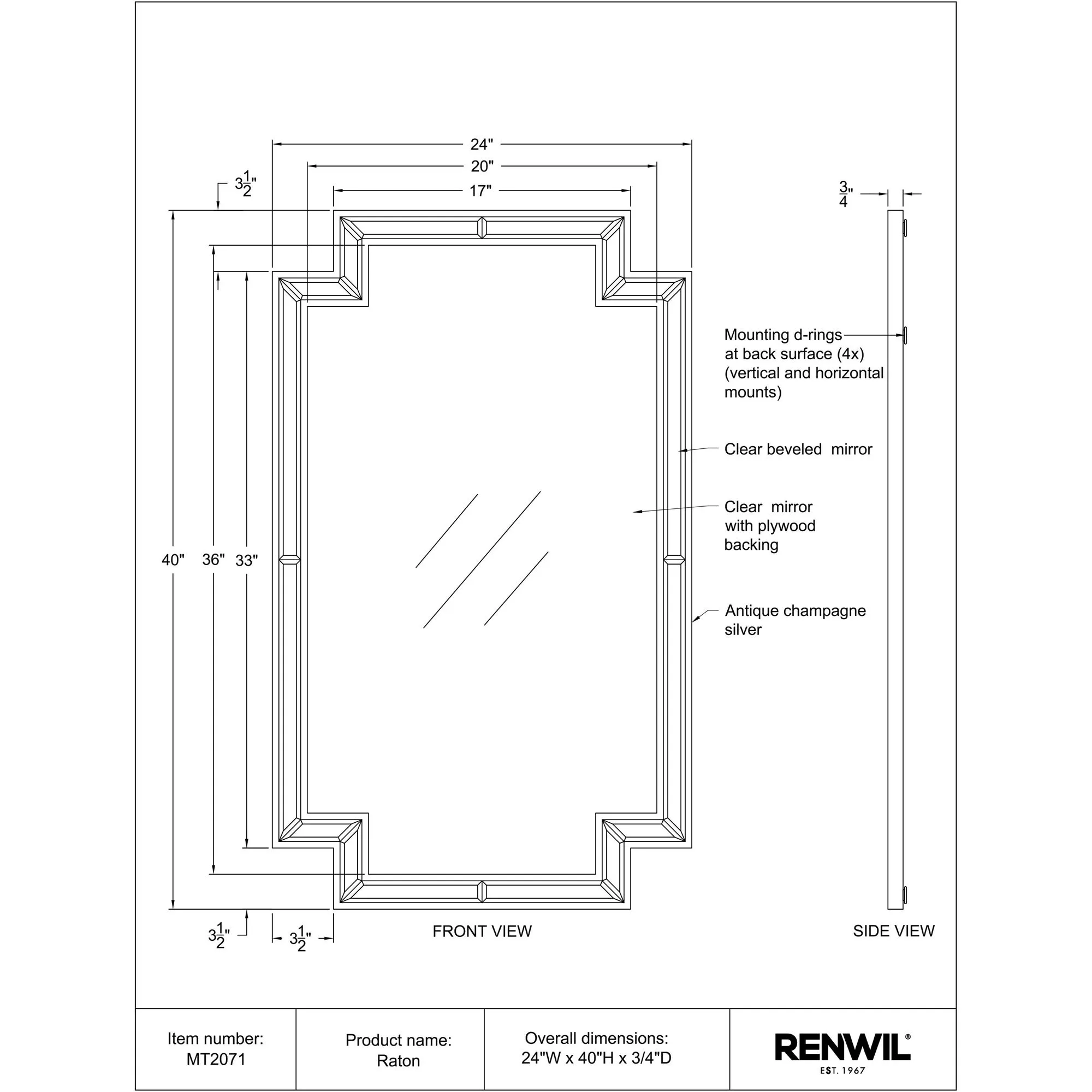Raton Wall Mirror - Image 5