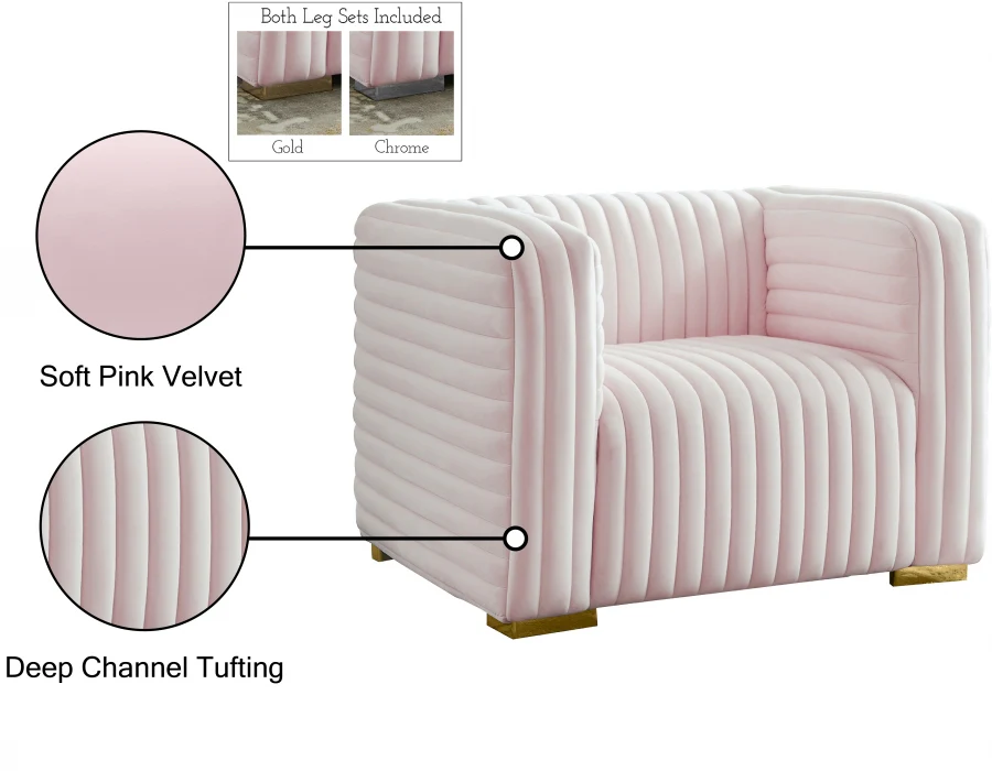 Ravish Velvet Upholstered Chair - Image 103