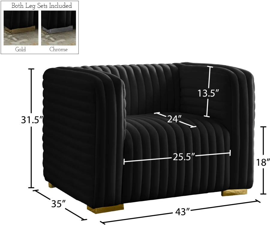 Ravish Velvet Upholstered Chair - Image 17