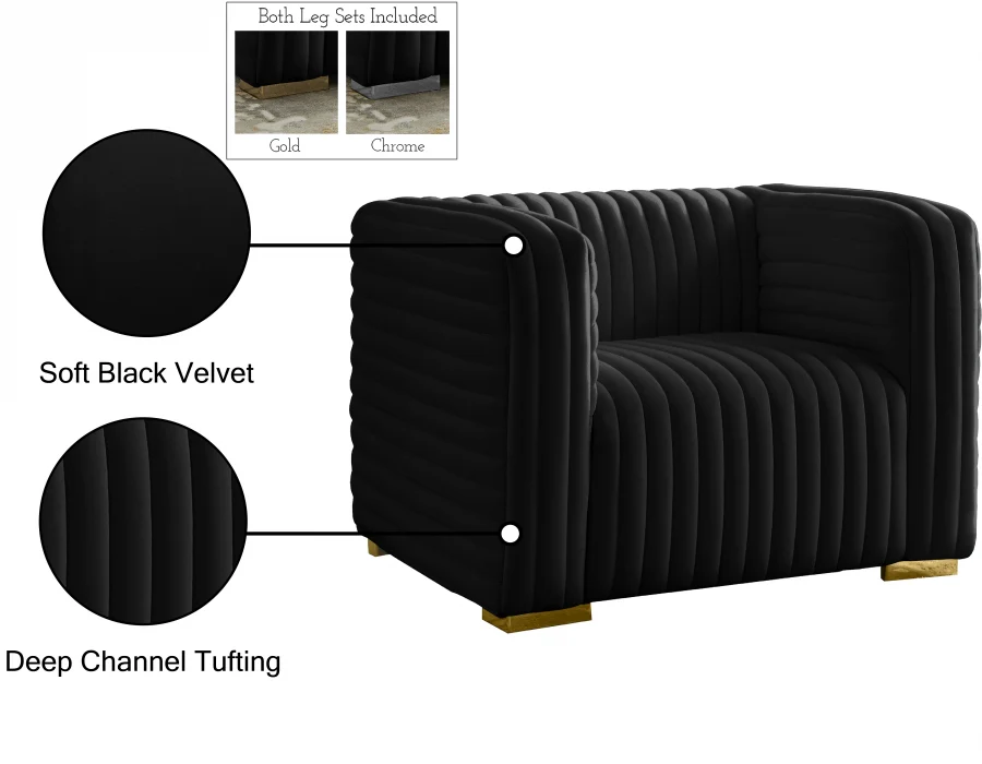 Ravish Velvet Upholstered Chair - Image 18