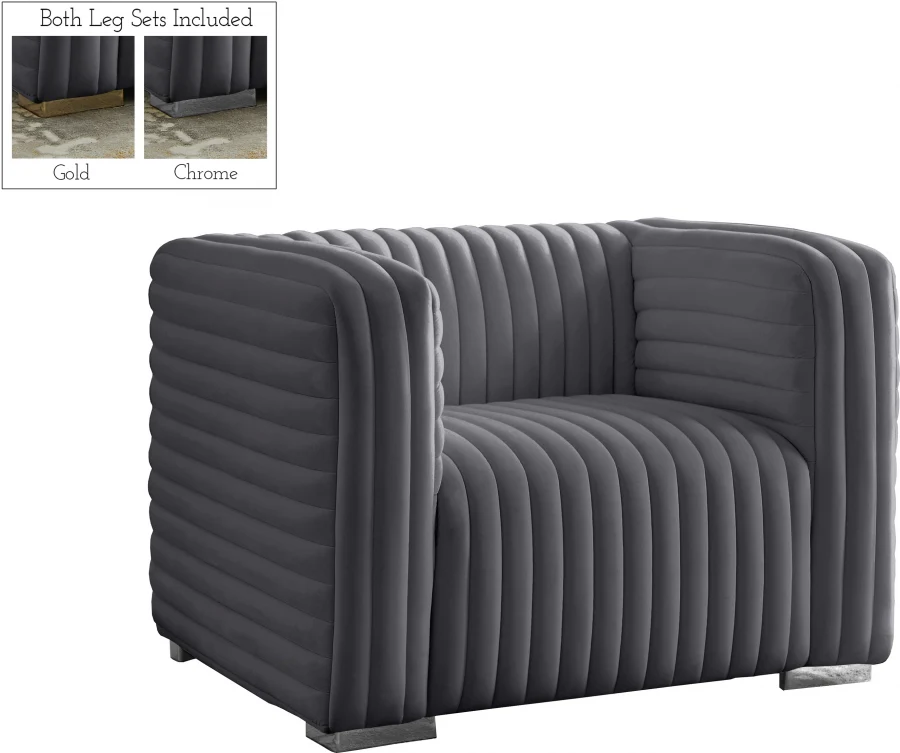 Ravish Velvet Upholstered Chair - Image 20