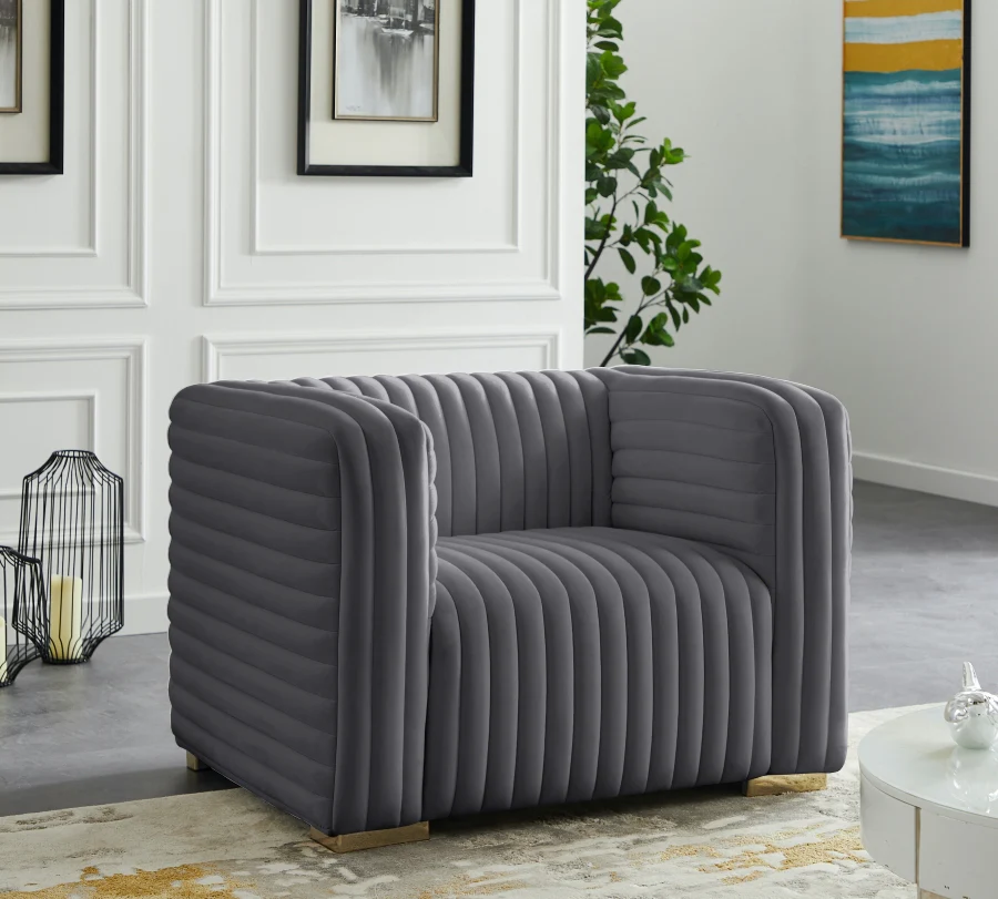Ravish Velvet Upholstered Chair - Image 21