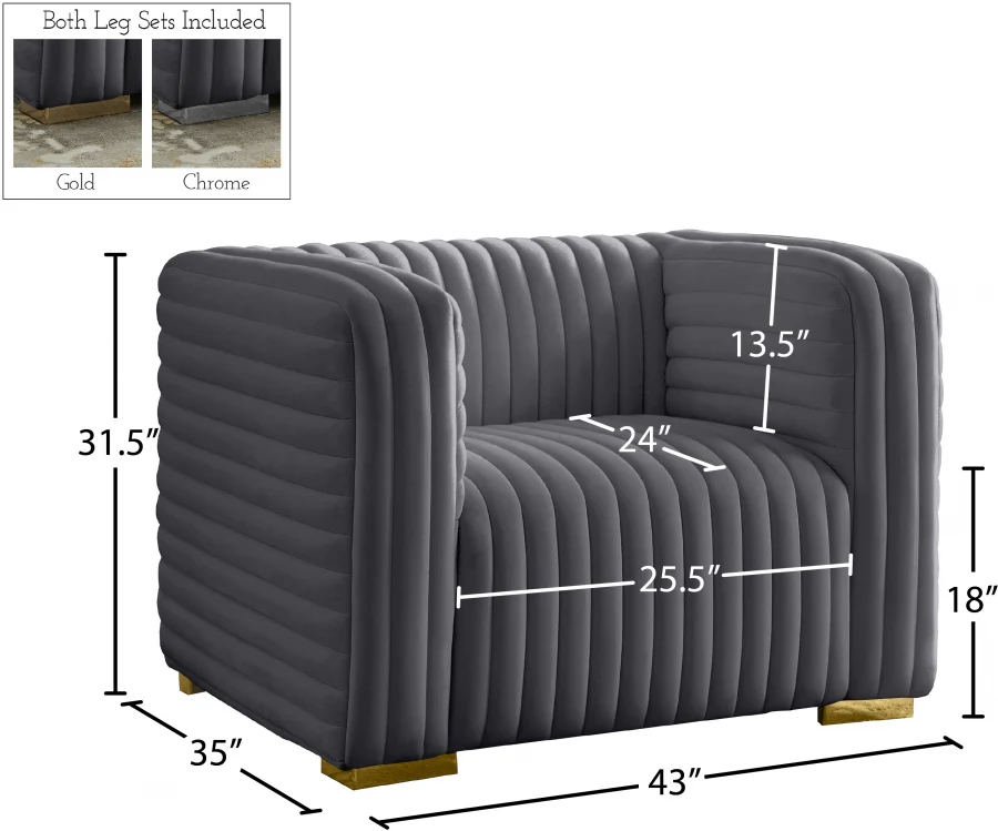Ravish Velvet Upholstered Chair - Image 34