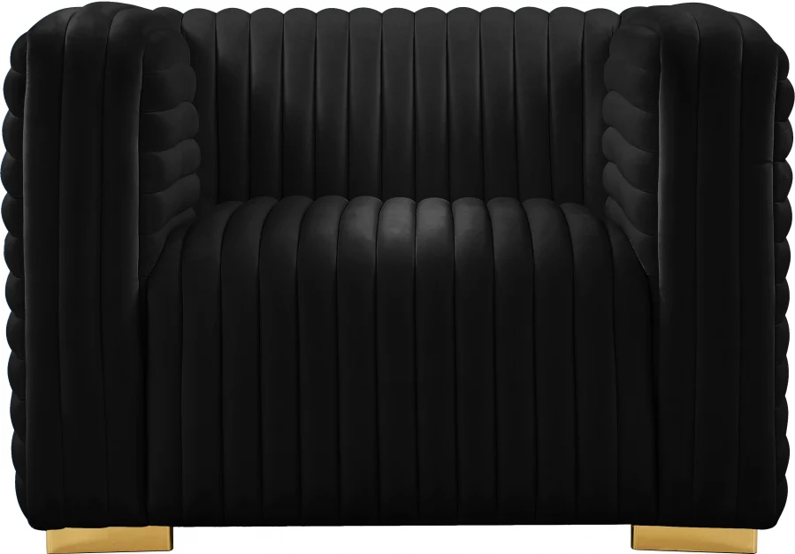 Ravish Velvet Upholstered Chair - Image 7