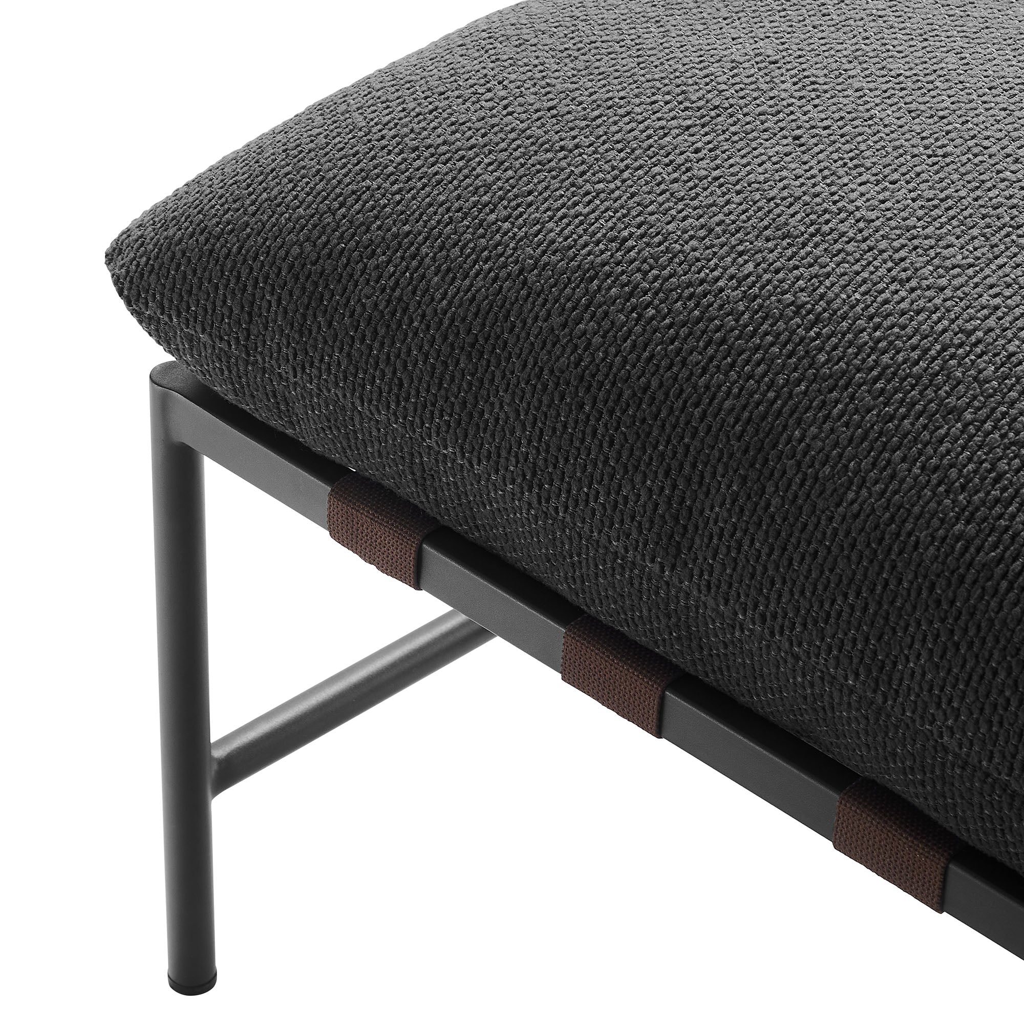 Raya Outdoor Patio Boucle Lounge Chair and Ottoman - Image 6