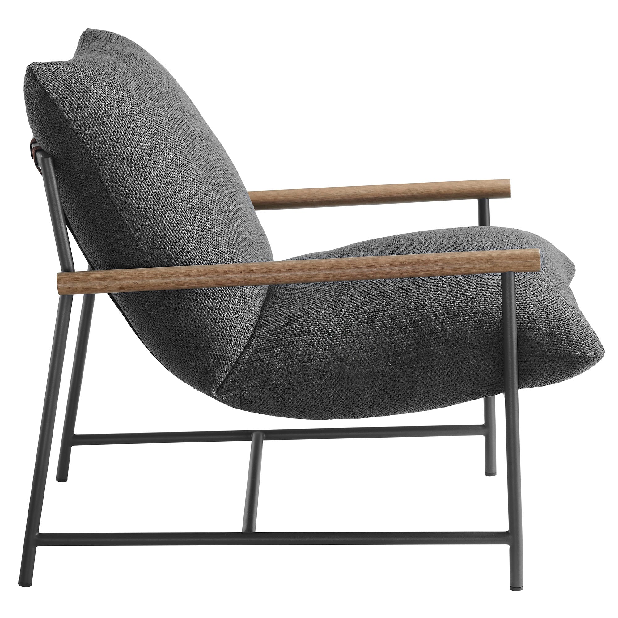 Raya Outdoor Patio Boucle Sling Lounge Chair - Image 4