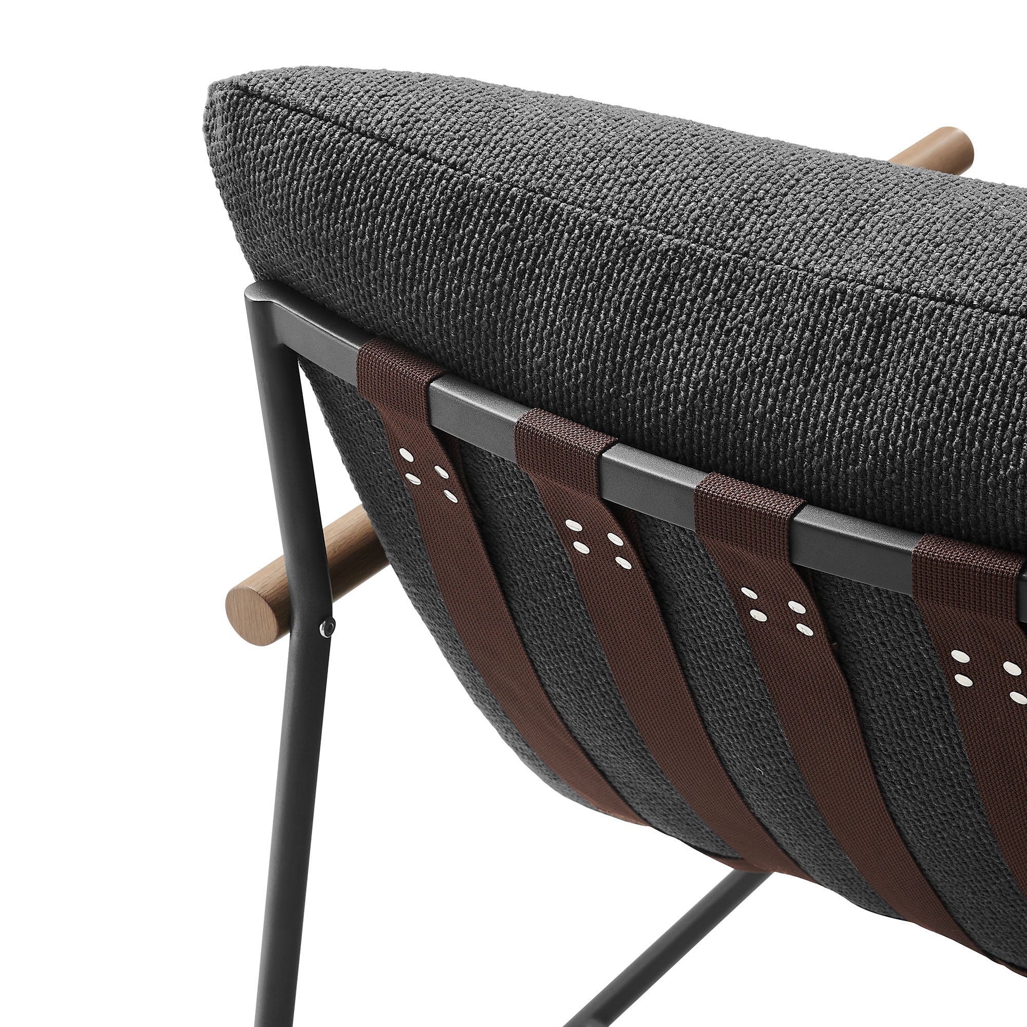 Raya Outdoor Patio Boucle Sling Lounge Chair - Image 7