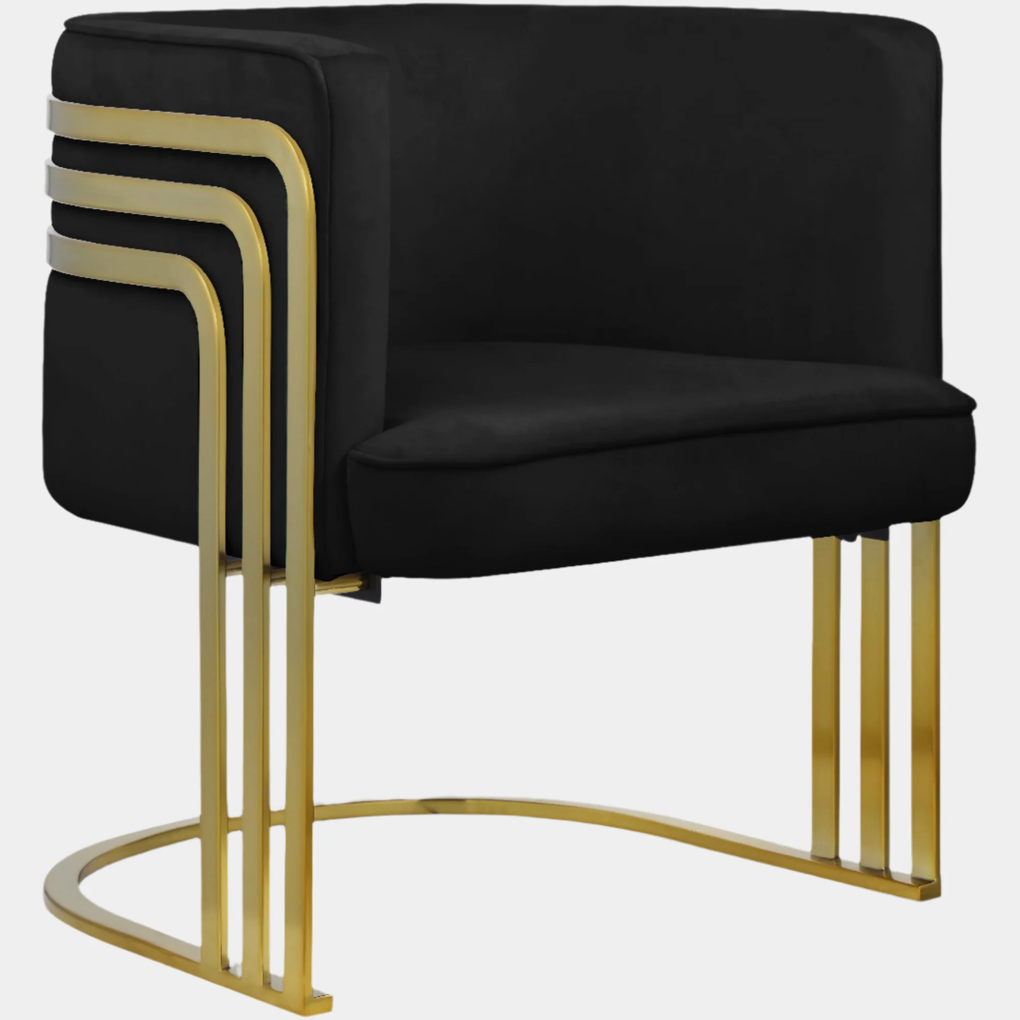 Rays Velvet Upholstered Accent Chair