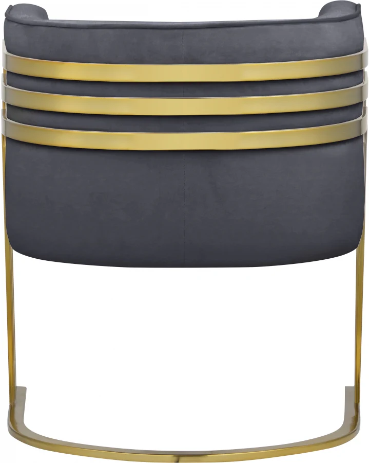 Rays Velvet Upholstered Accent Chair - Image 11