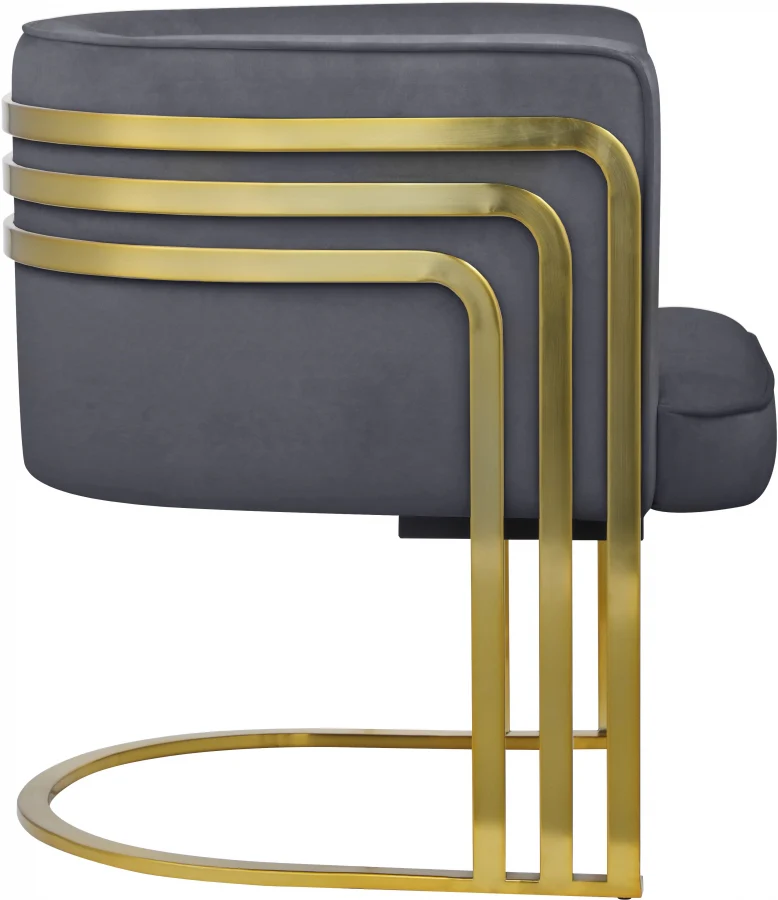 Rays Velvet Upholstered Accent Chair - Image 12