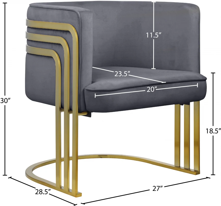 Rays Velvet Upholstered Accent Chair - Image 15