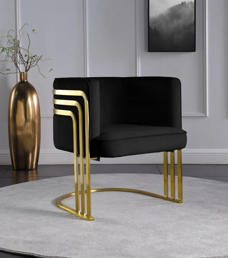 Rays Velvet Upholstered Accent Chair - Image 2