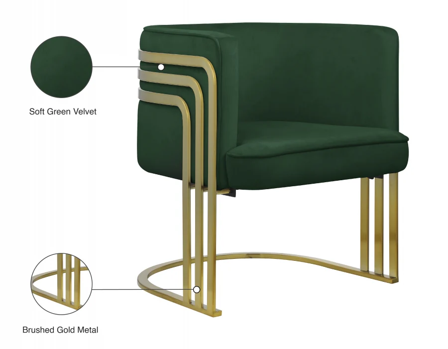 Rays Velvet Upholstered Accent Chair - Image 40