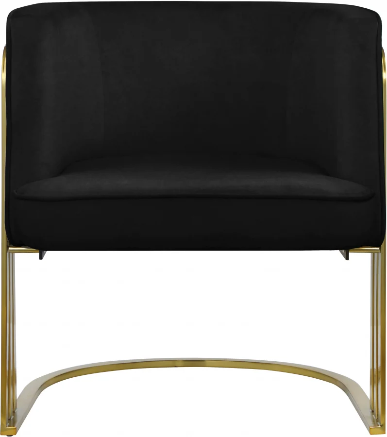 Rays Velvet Upholstered Accent Chair - Image 5