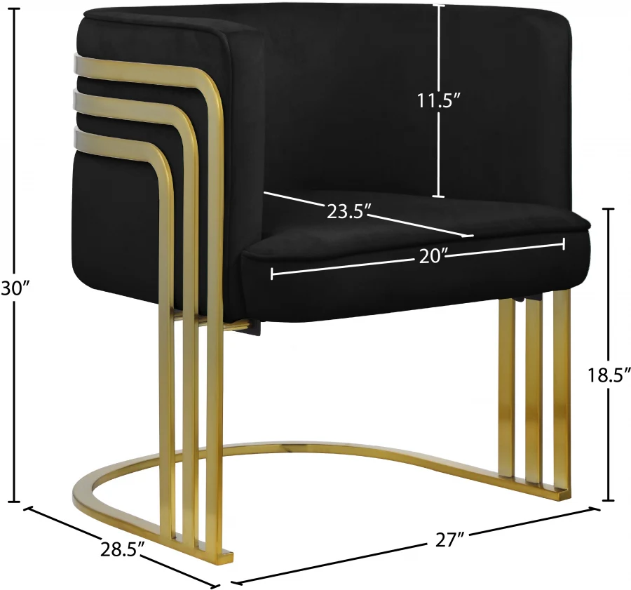 Rays Velvet Upholstered Accent Chair - Image 7