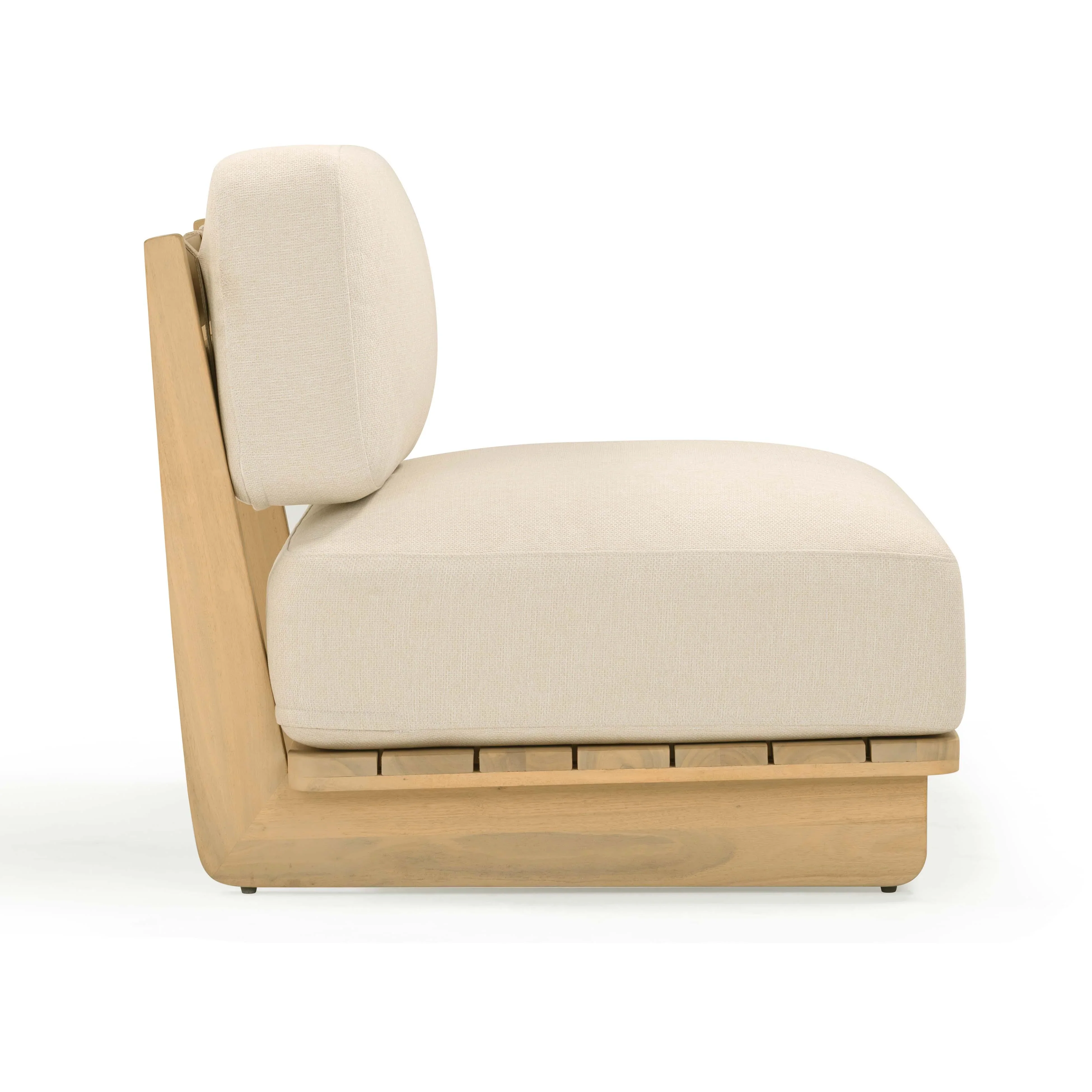 Reavan Cream Performance Fabric Outdoor Lounge Chair - Image 4