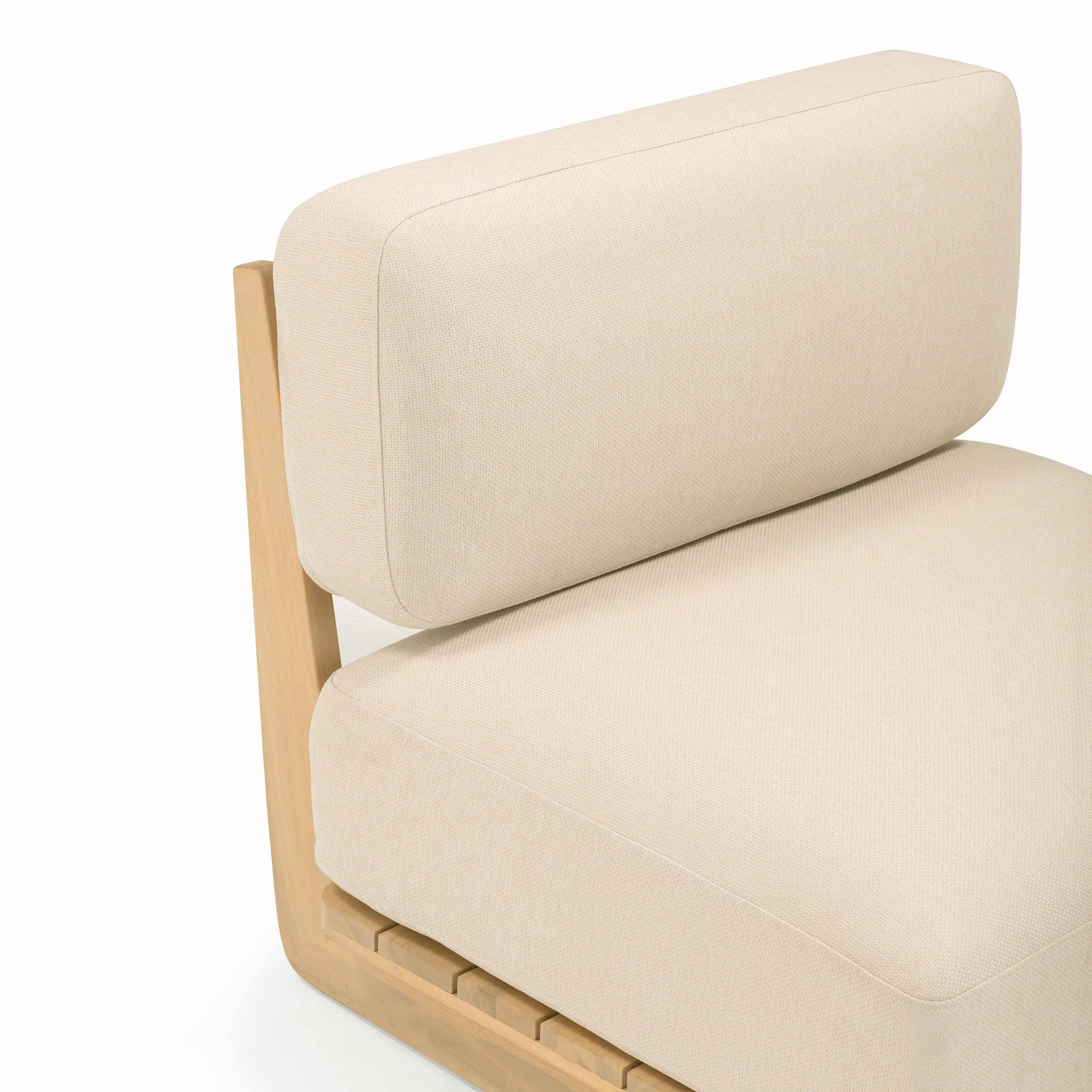 Reavan Cream Performance Fabric Outdoor Lounge Chair - Image 6