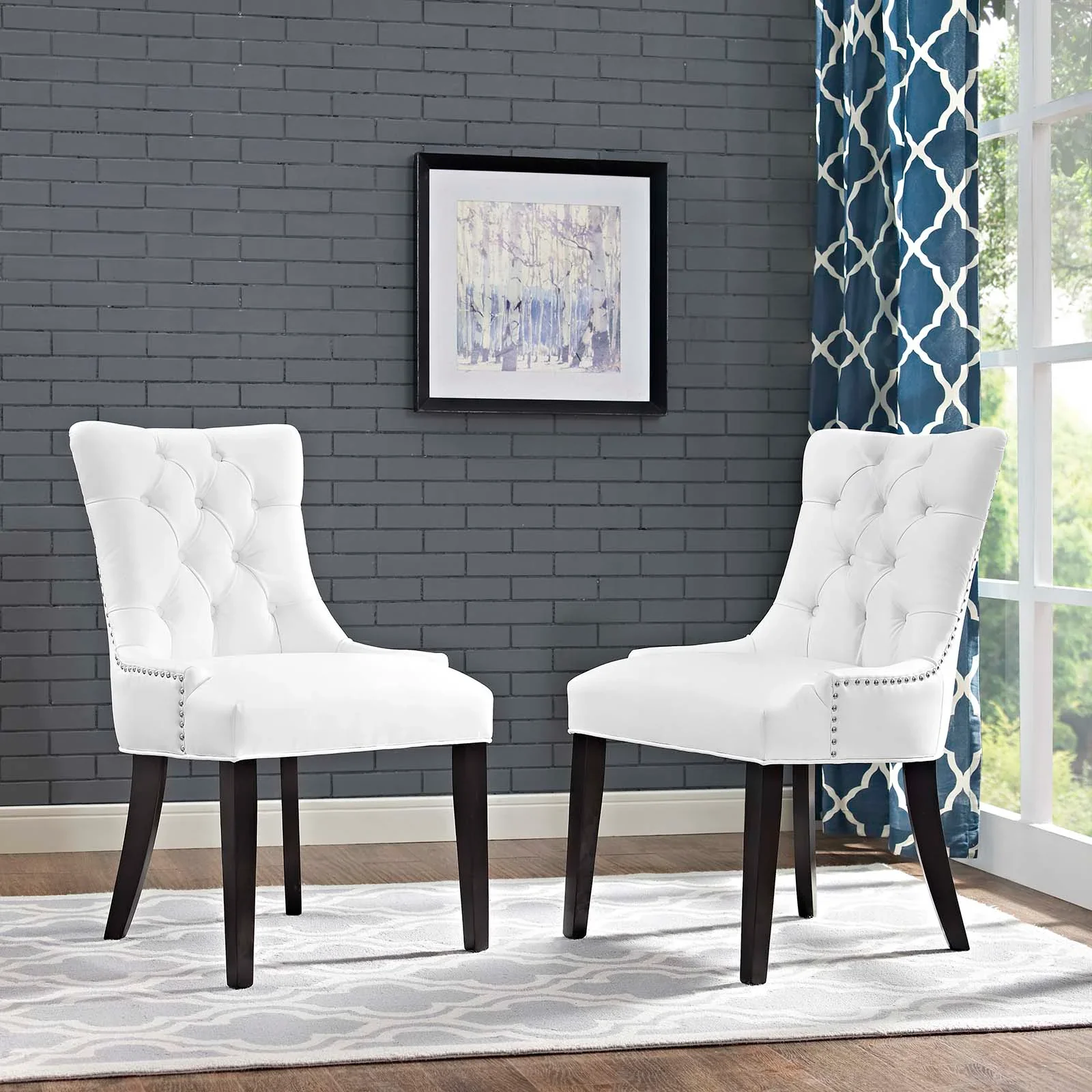 Regent Dining Side Chair Vinyl Set of 2 - Image 5