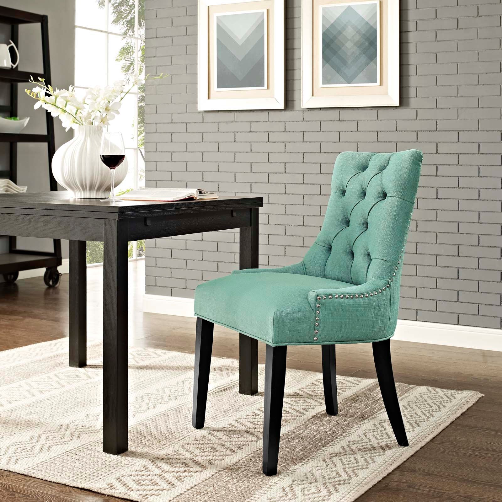 Regent Tufted Fabric Dining Chair - Image 12