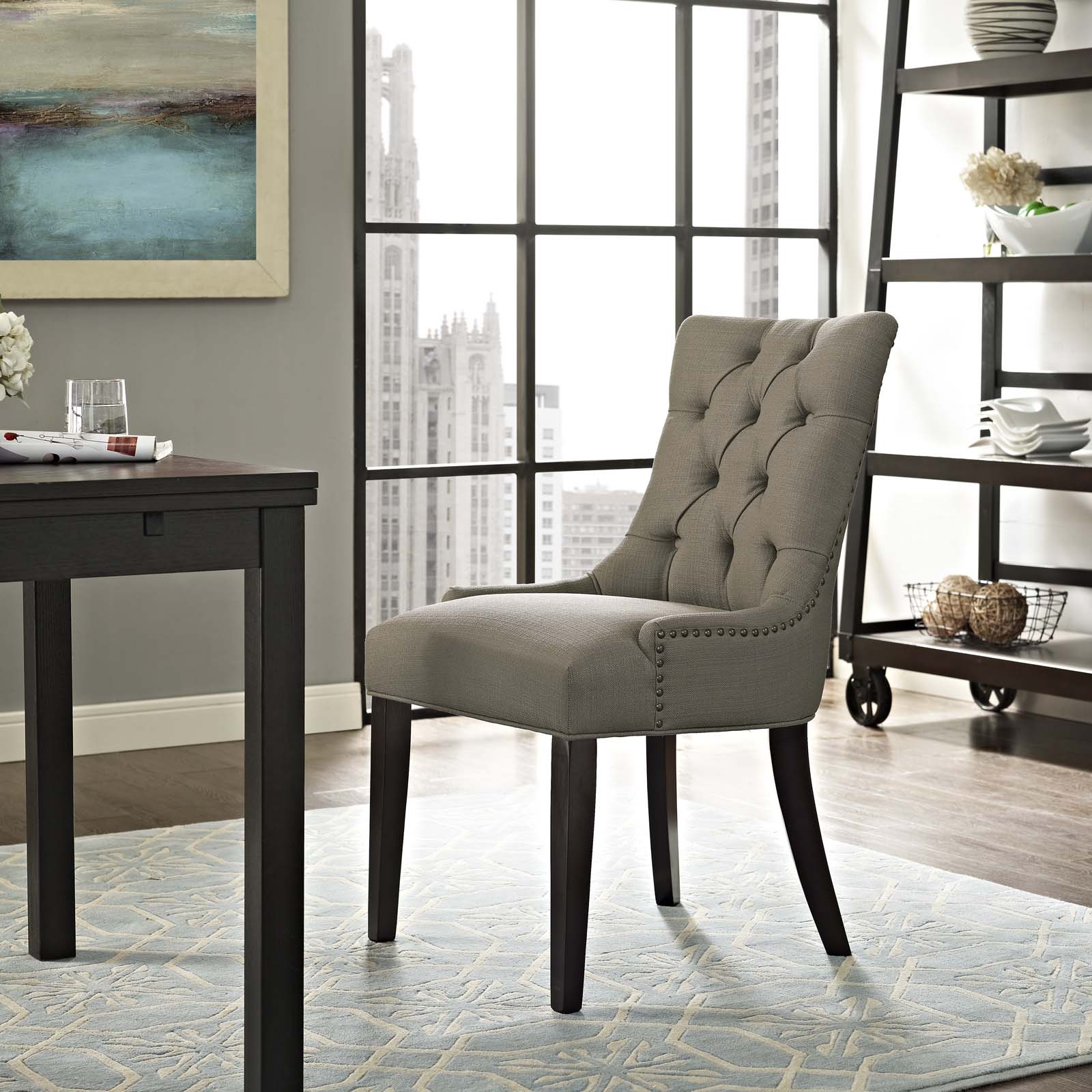 Regent Tufted Fabric Dining Chair - Image 8