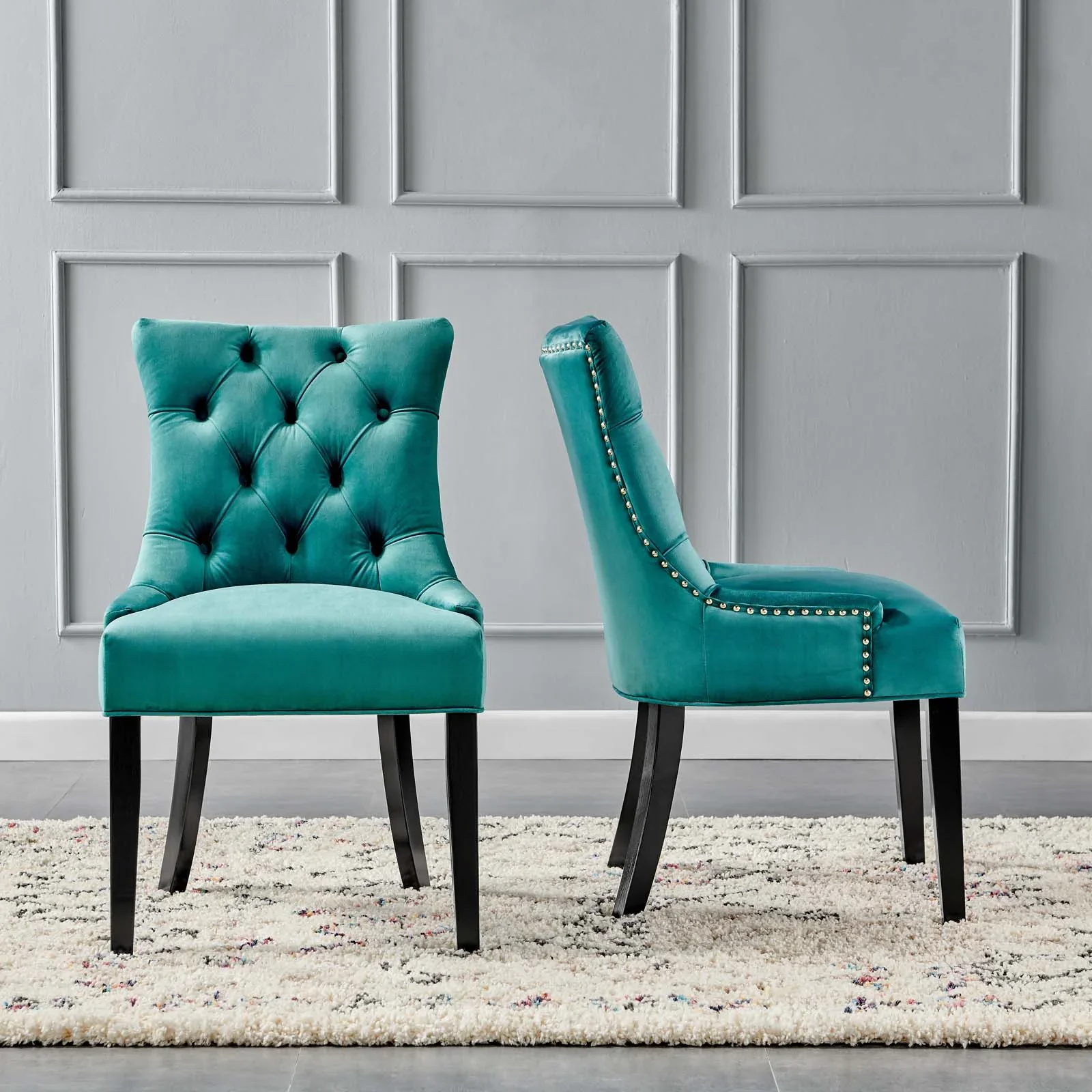 Regent Tufted Performance Velvet Dining Side Chairs - Set of 2 - Image 10