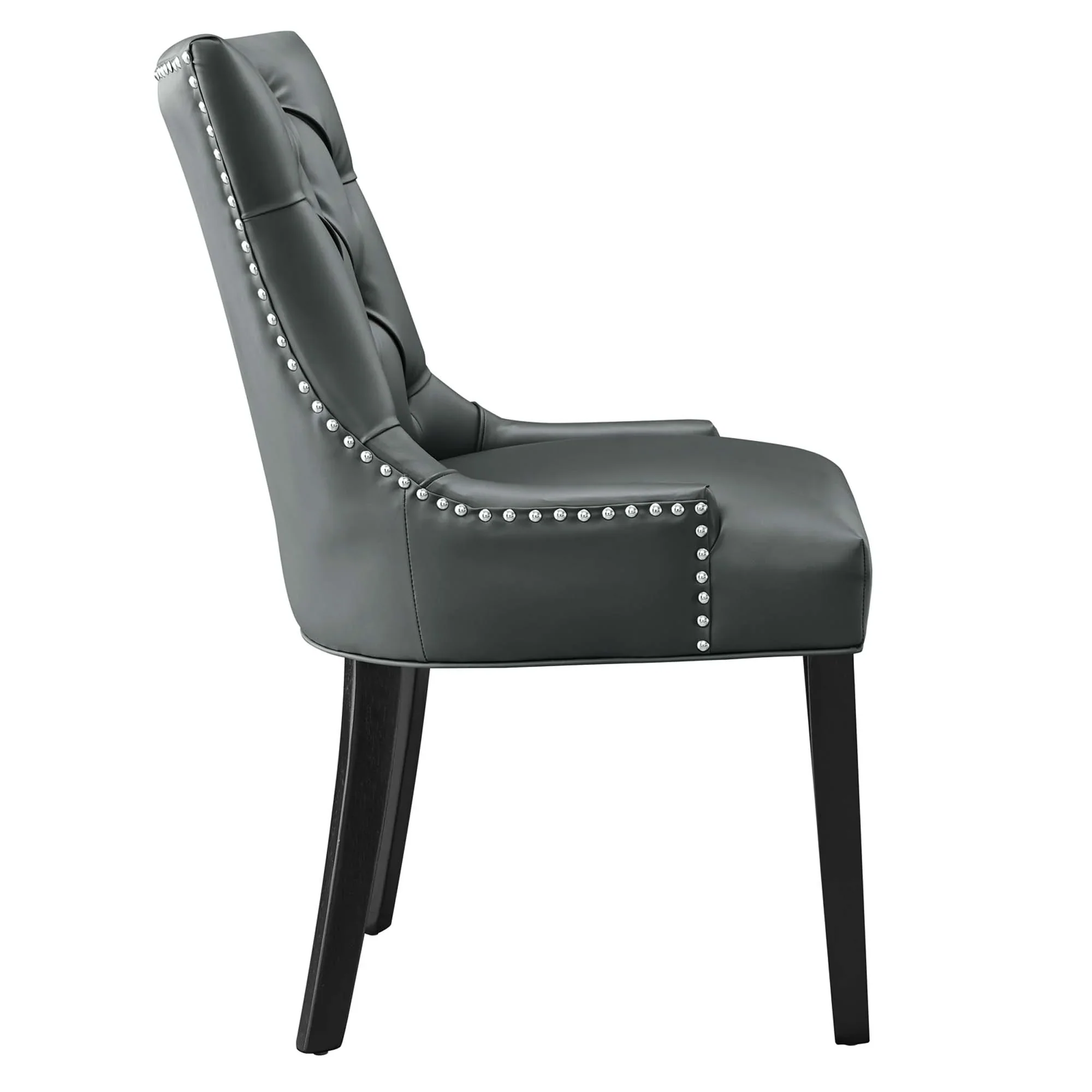 Regent Tufted Vegan Leather Dining Chair - Image 4