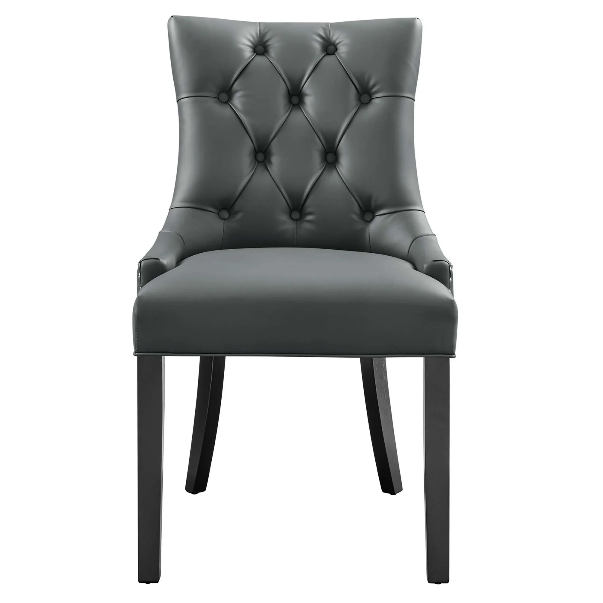 Regent Tufted Vegan Leather Dining Chair - Image 6