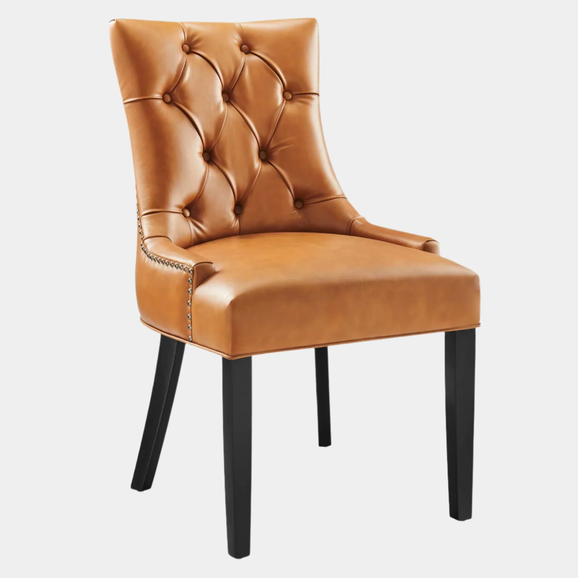 Regent Tufted Vegan Leather Dining Chair - Image 9