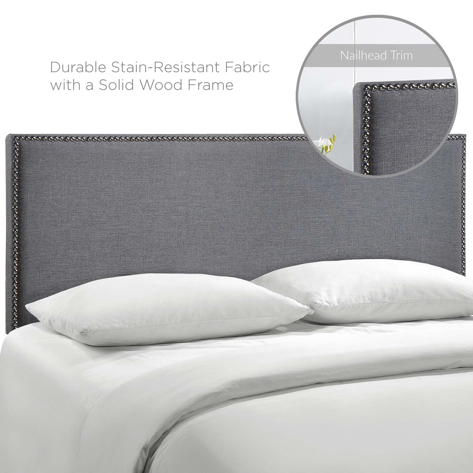 Region Nailhead Upholstered Headboard - Image 14