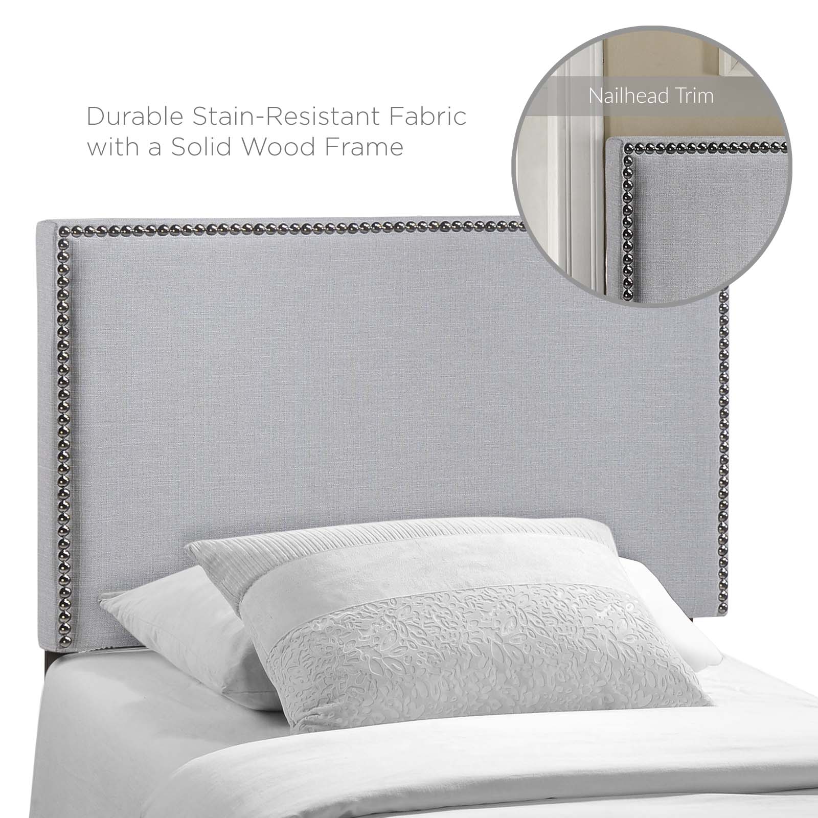 Region Nailhead Upholstered Headboard - Image 35