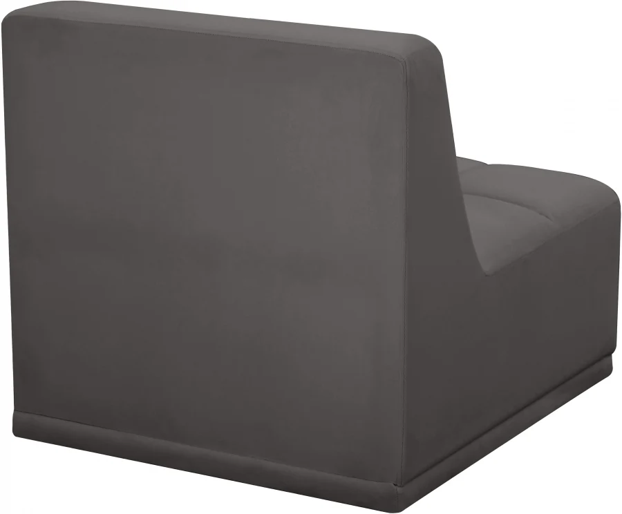 Relax Velvet Upholstered Armless Modular Chair - Image 14