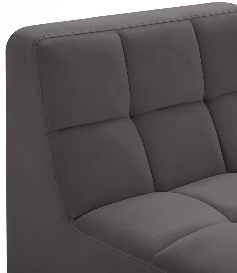 Relax Velvet Upholstered Armless Modular Chair - Image 19