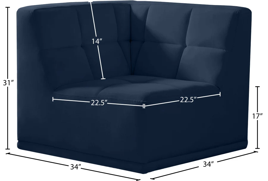 Relax Velvet Upholstered Armless Modular Chair - Image 43