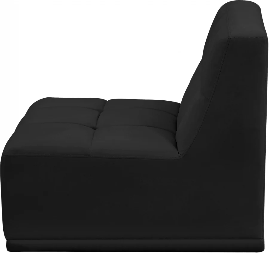 Relax Velvet Upholstered Armless Modular Chair - Image 6