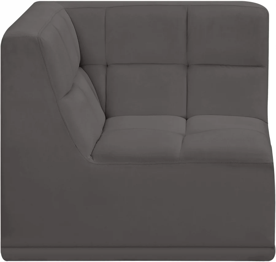 Relax Velvet Upholstered Corner Modular Chair - Image 15