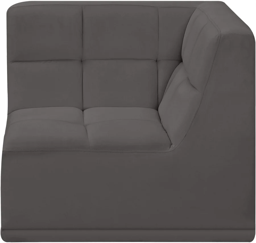 Relax Velvet Upholstered Corner Modular Chair - Image 16