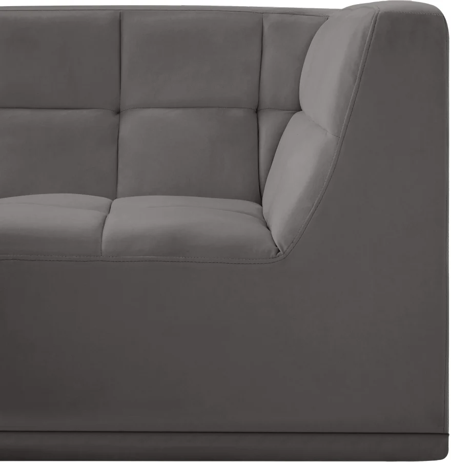 Relax Velvet Upholstered Corner Modular Chair - Image 19
