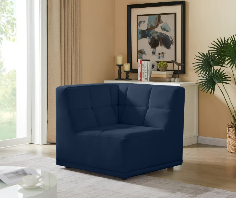 Relax Velvet Upholstered Corner Modular Chair - Image 35