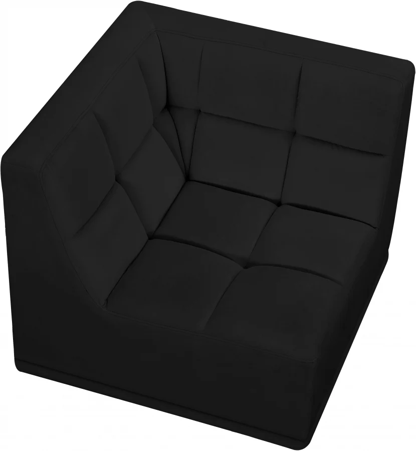 Relax Velvet Upholstered Corner Modular Chair - Image 6