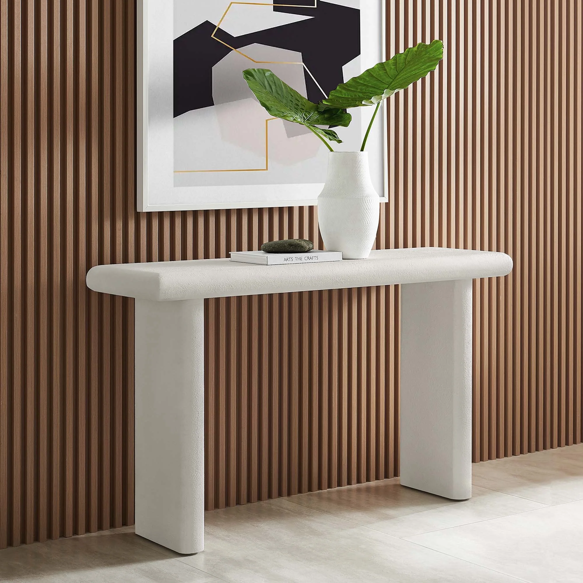 Relic Concrete Textured Console Table - Image 12