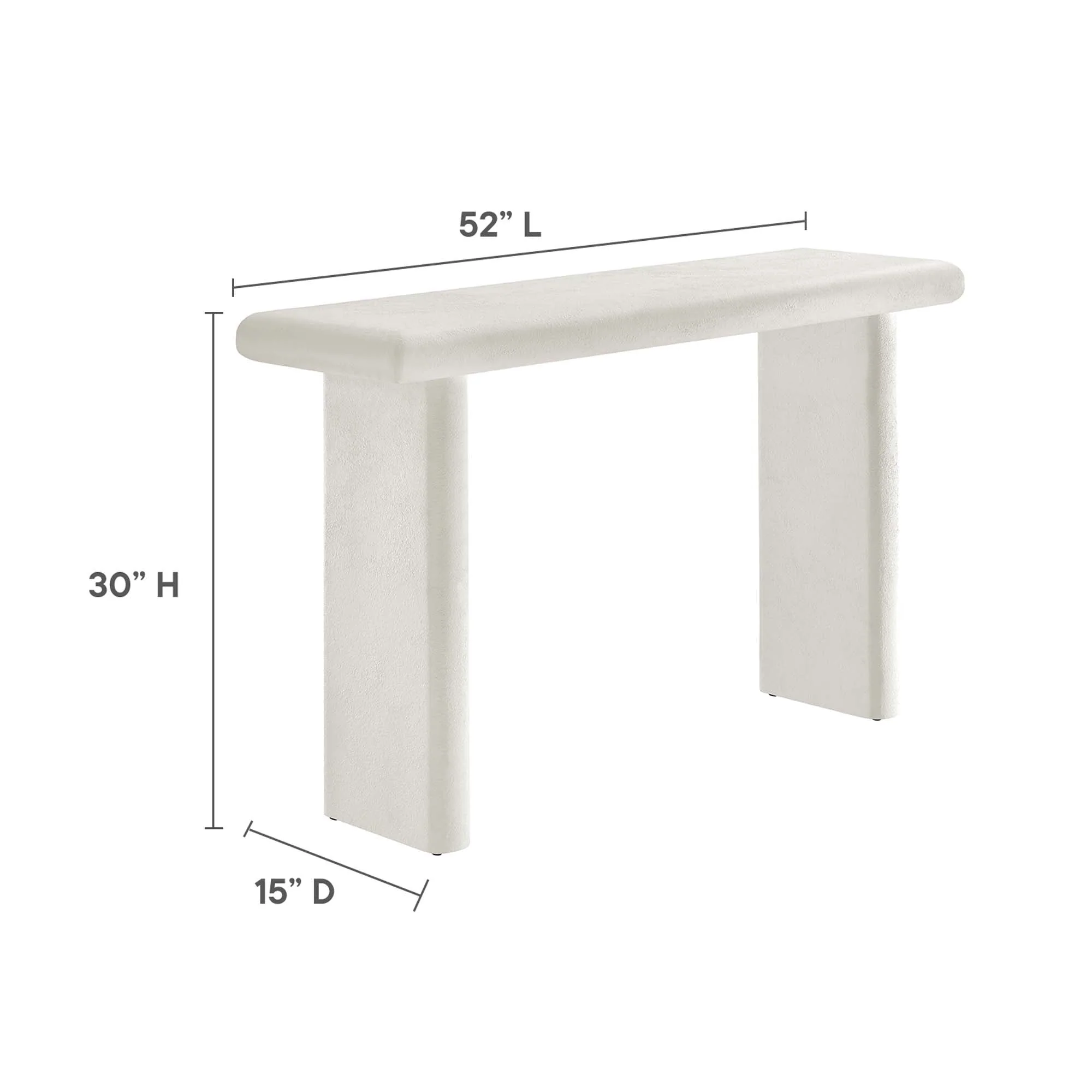 Relic Concrete Textured Console Table - Image 19